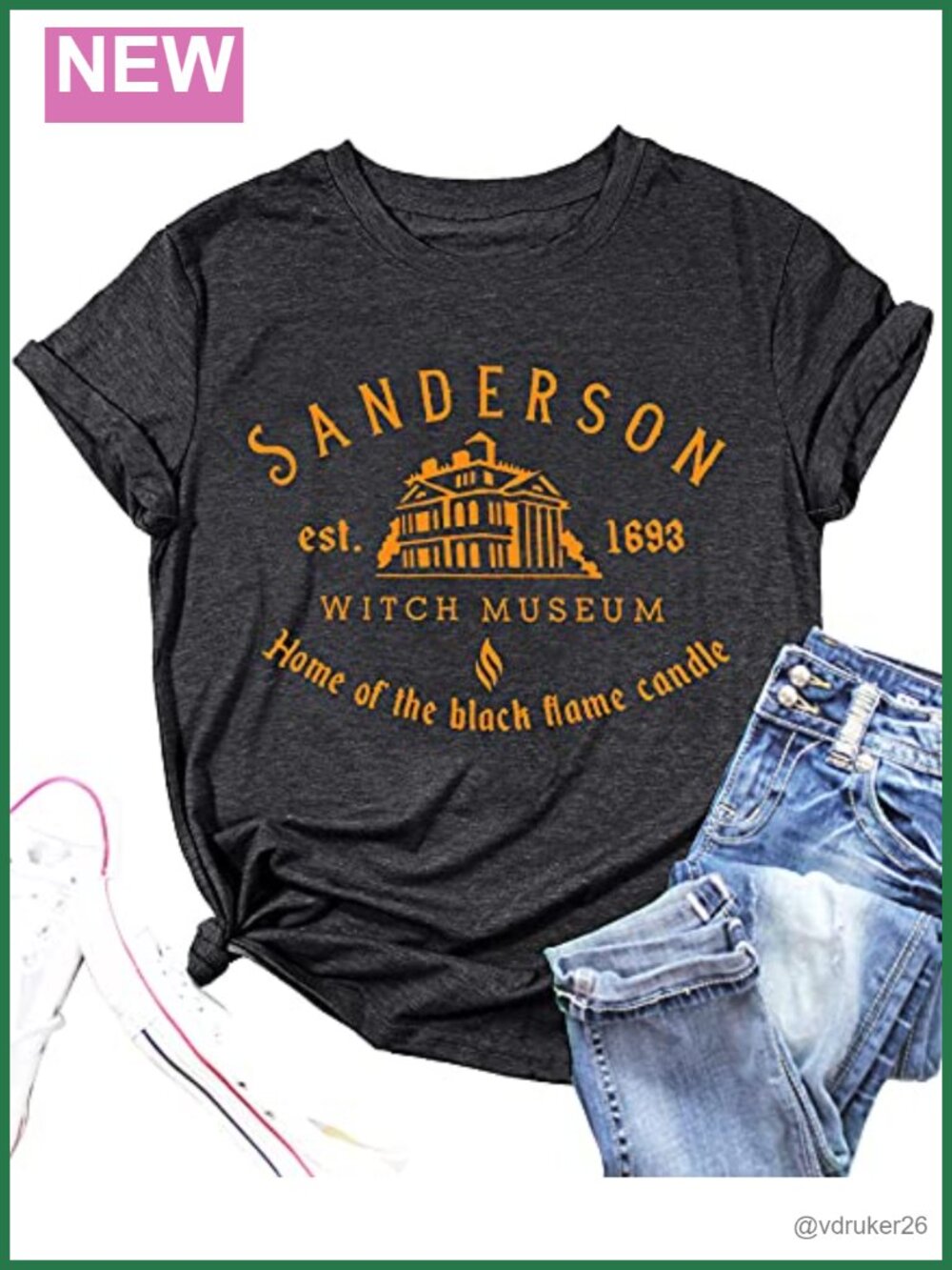 Hocus Pocus Halloween T-Shirt Sanderson Sister Graphic Tee Cotton Blend